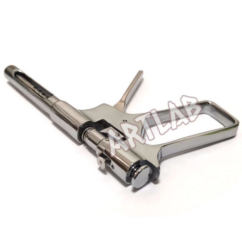 artlab German Stainless Dental Syringe intraligamental 1.8ml anesthetic Power Syringe Dental Instrument Anesthesia Dental Syringe-Gun Type (Stainless Steel FIG1) - Image 1